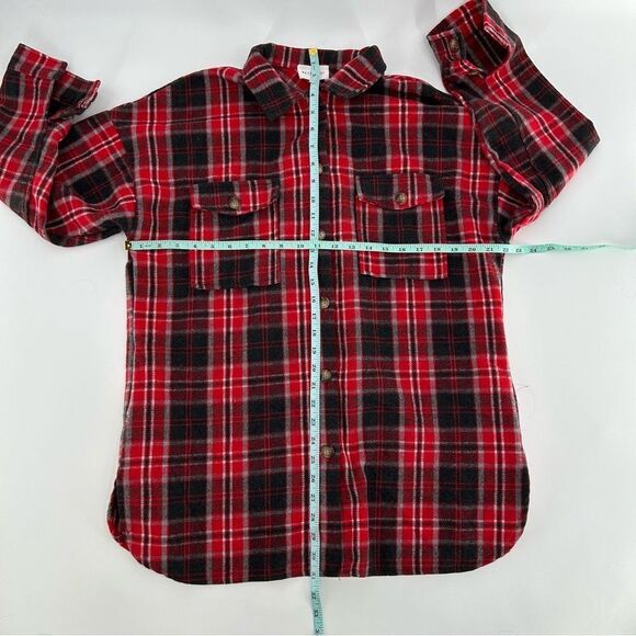 Women’s Better Be Red oversized Flannel Button Up Small - Picture 6 of 7